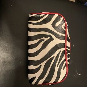 Cosmetic zebra print bag